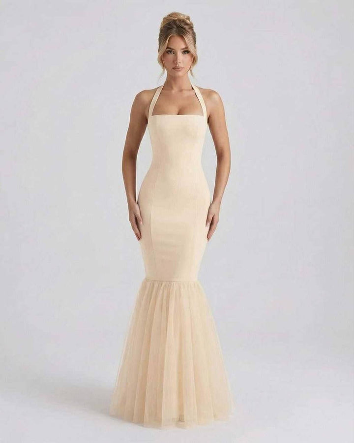 Duttini | Lightweight Fit and Flare Maxi Dress for Women in Sage Green