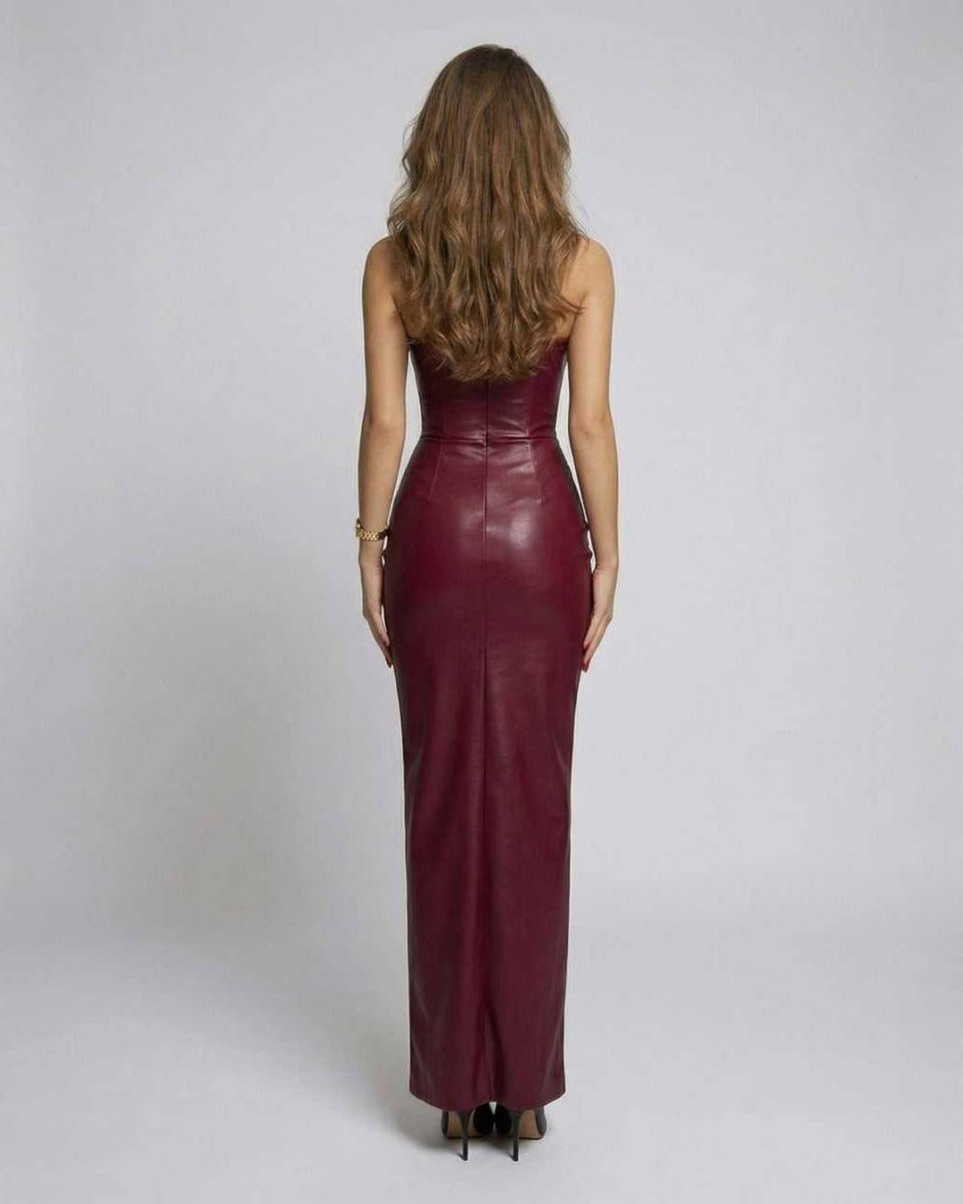 Duttini | Lightweight Fit and Flare Maxi Dress for Women in Solid Color
