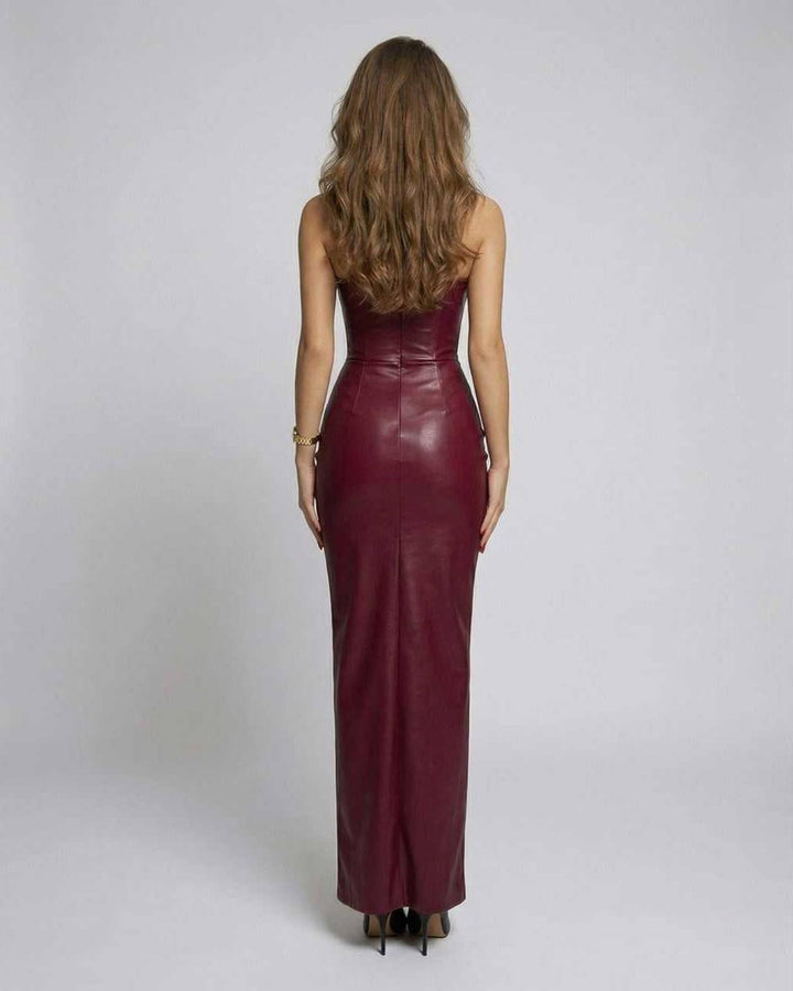 Duttini | Lightweight Fit and Flare Maxi Dress for Women in Solid Color