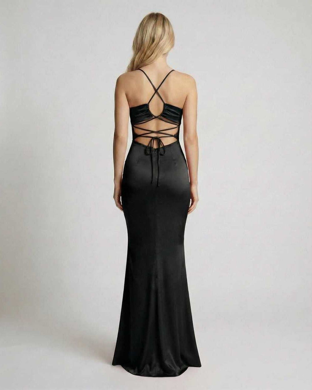 Duttini | Maxi Dress for Women in Lightweight Fabric, Navy Blue, Elegant Style