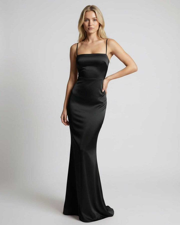 Duttini | Maxi Dress for Women in Lightweight Fabric, Navy Blue, Elegant Style
