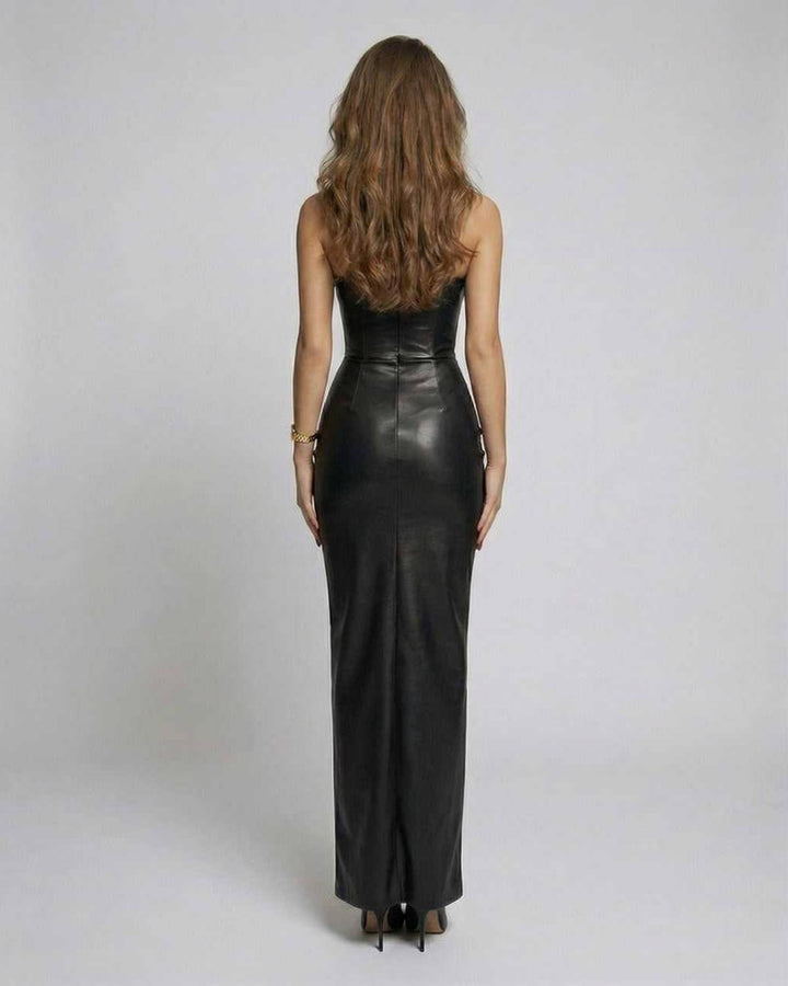 Duttini | Maxi Dress for Women, Lightweight Fabric, Navy Blue, Elegant Style