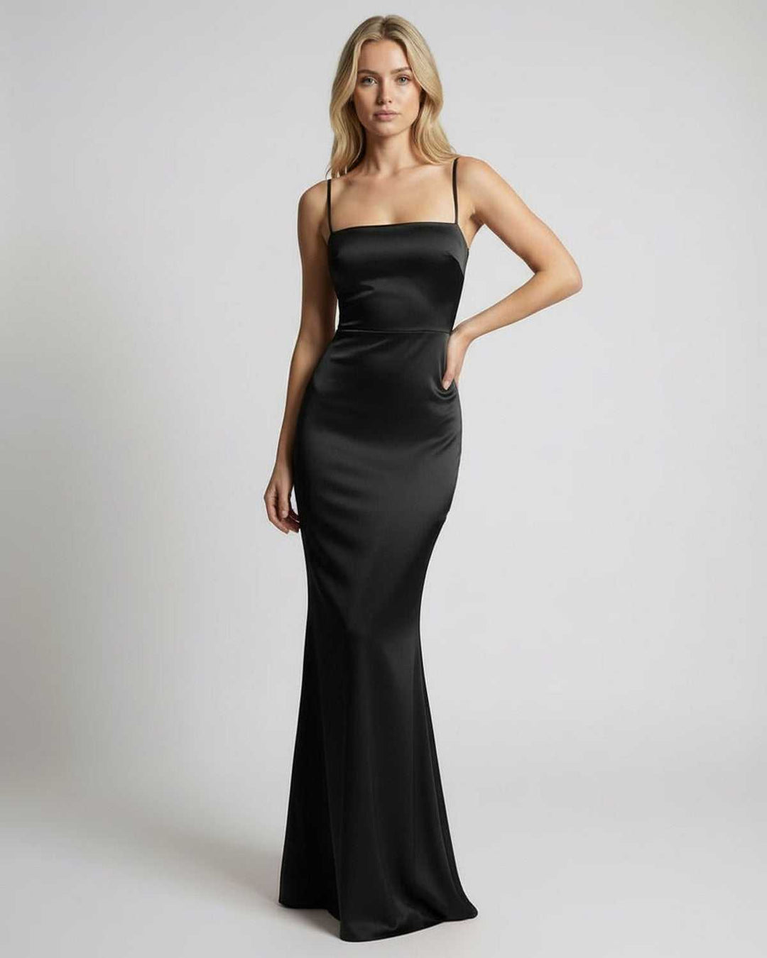 Duttini | Maxi Dress for Women in Lightweight Fabric, Navy Blue, Elegant Style