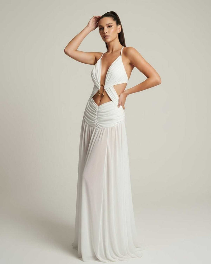 Duttini | Maxi Dress for Women in Lightweight Fabric, Relaxed Fit, Black