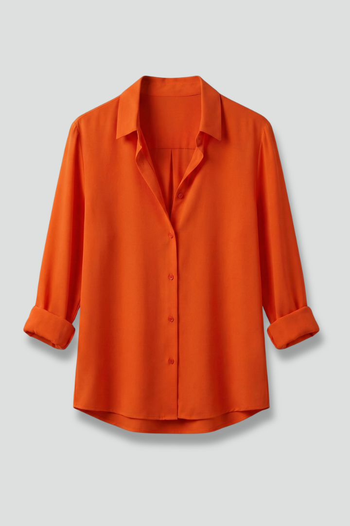 Duttini | Timeless Long Sleeve Button Down Collared Blouse