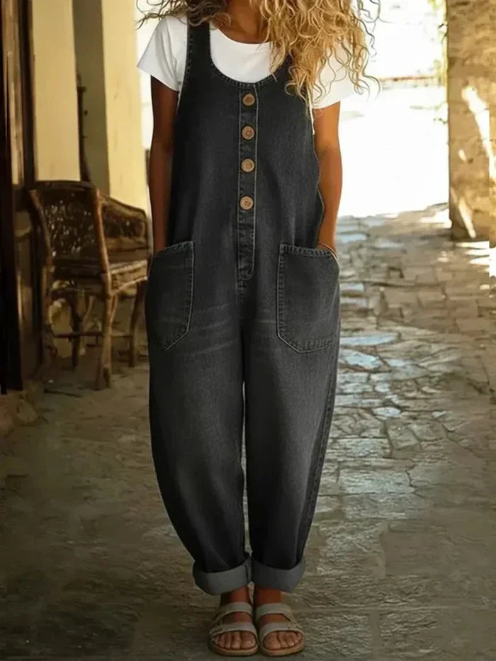 Duttini | Elegant Overalls Loose Fit Sleeveless Jumpsuit