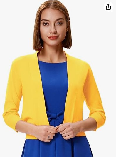 Duttini | Graceful Open Front 3/4 Sleeve Cardigan for Every Occasion