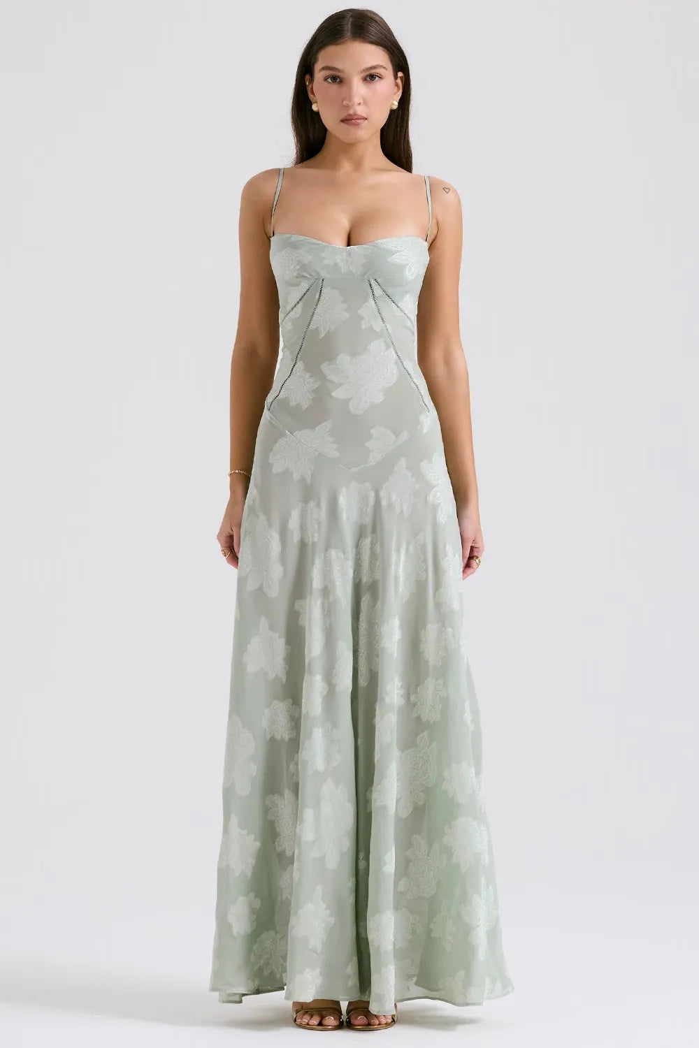 Duttini | Elegant Long Summer Dress With Open Back And Adjustable Straps