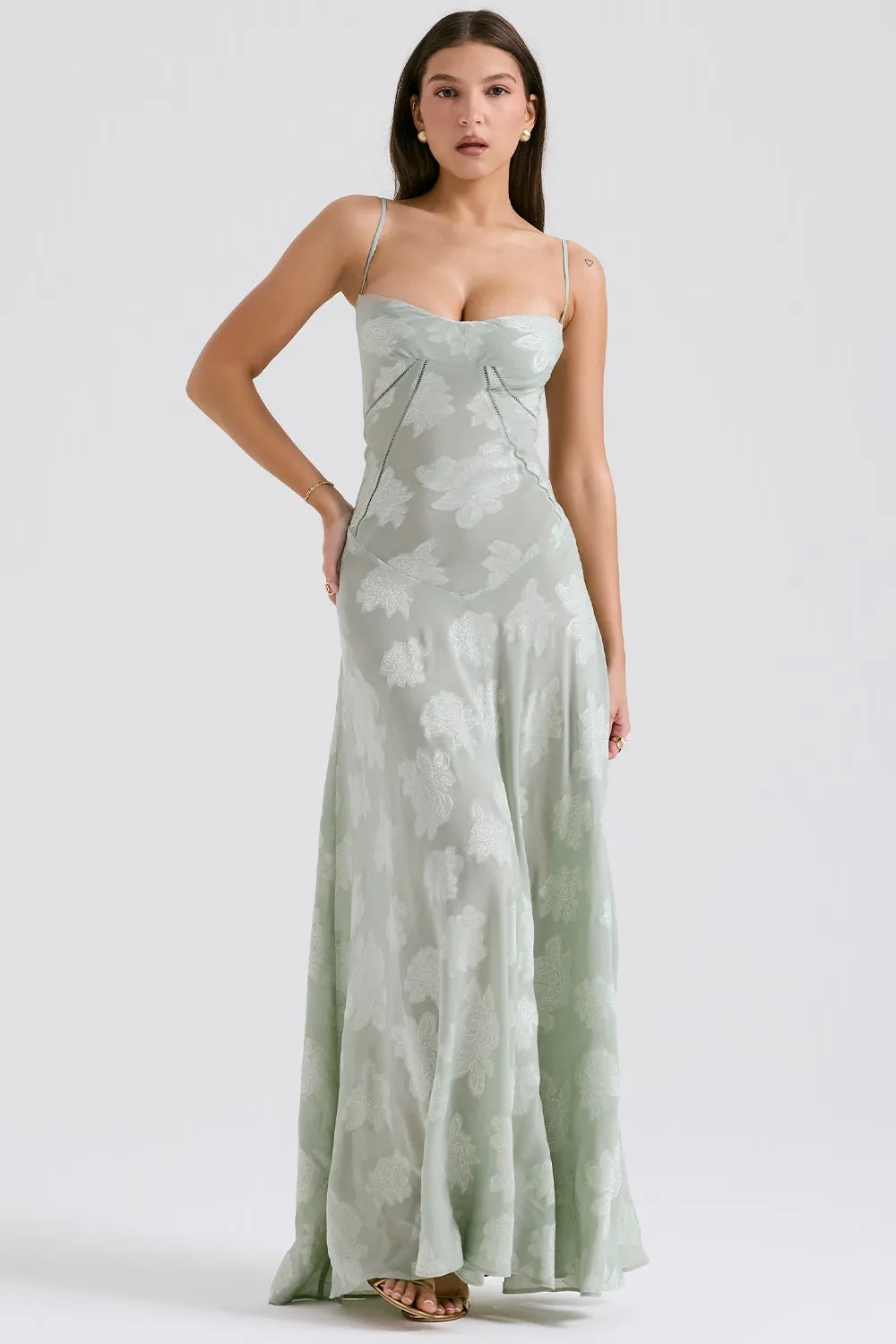 Duttini | Elegant Long Summer Dress With Open Back And Adjustable Straps