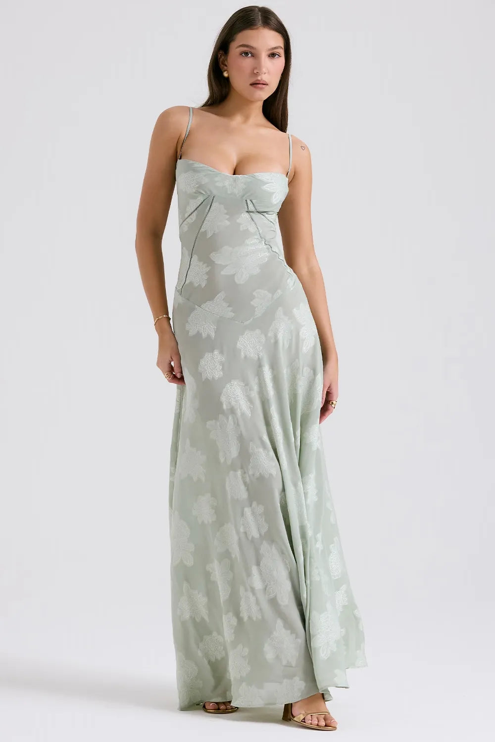 Duttini | Elegant Long Summer Dress With Open Back And Adjustable Straps