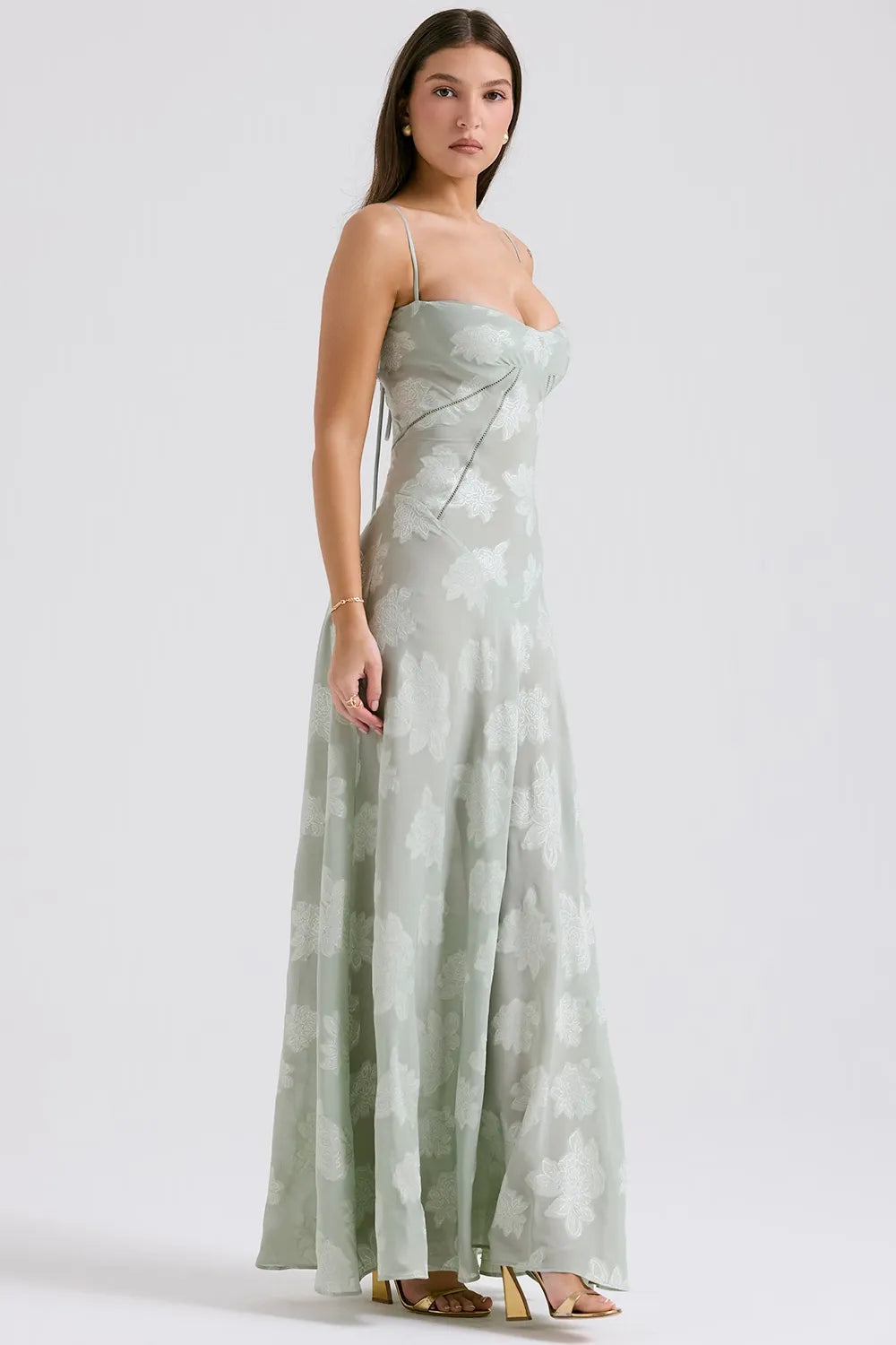 Duttini | Elegant Long Summer Dress With Open Back And Adjustable Straps