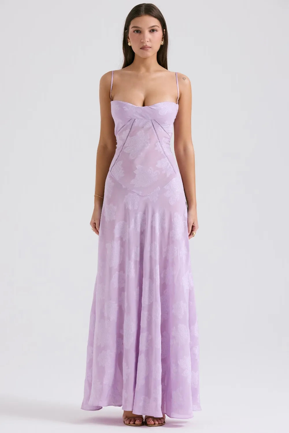 Duttini | Elegant Long Summer Dress With Open Back And Adjustable Straps