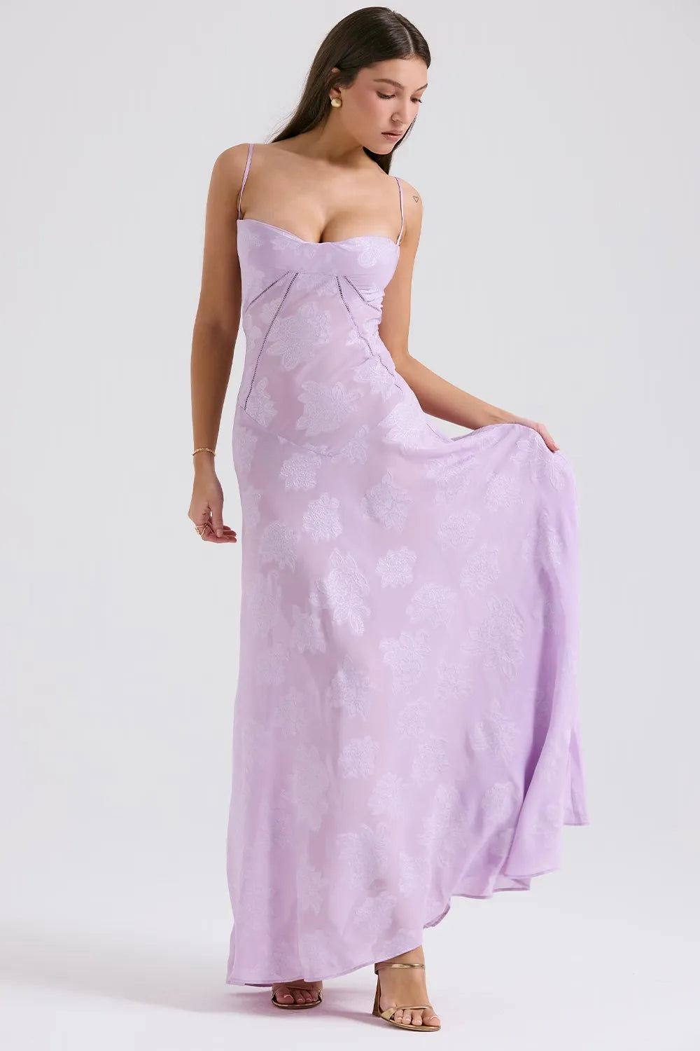 Duttini | Elegant Long Summer Dress With Open Back And Adjustable Straps