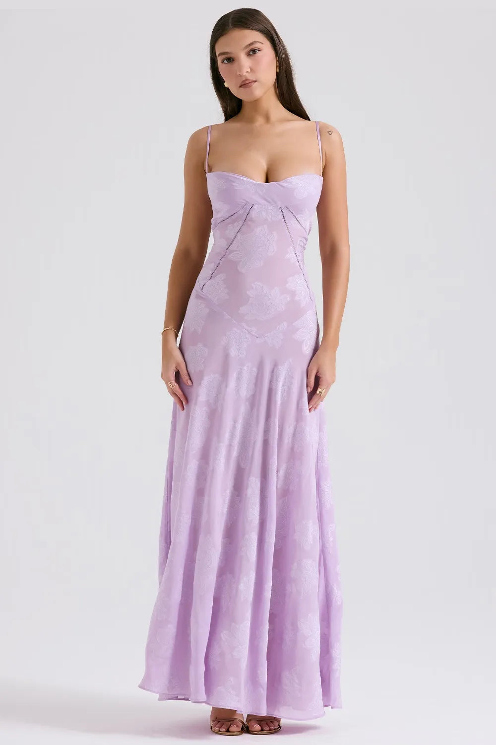 Duttini | Elegant Long Summer Dress With Open Back And Adjustable Straps