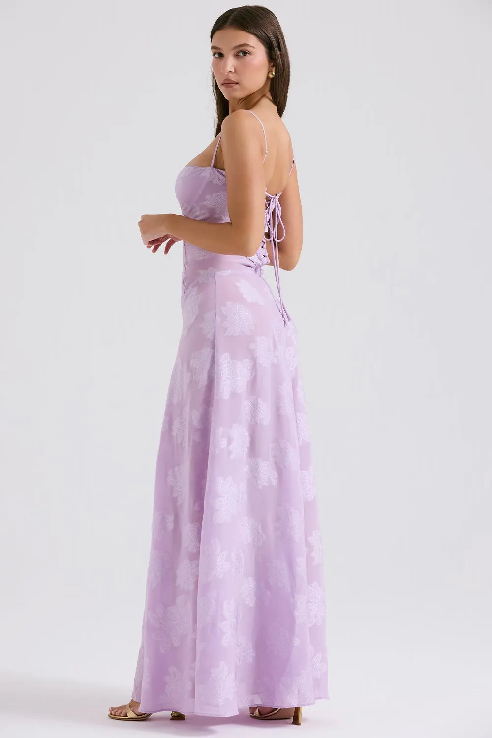 Duttini | Elegant Long Summer Dress With Open Back And Adjustable Straps
