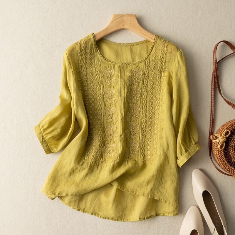 Duttini | Elegant Floral Relaxed Blouse for Effortless Elegance