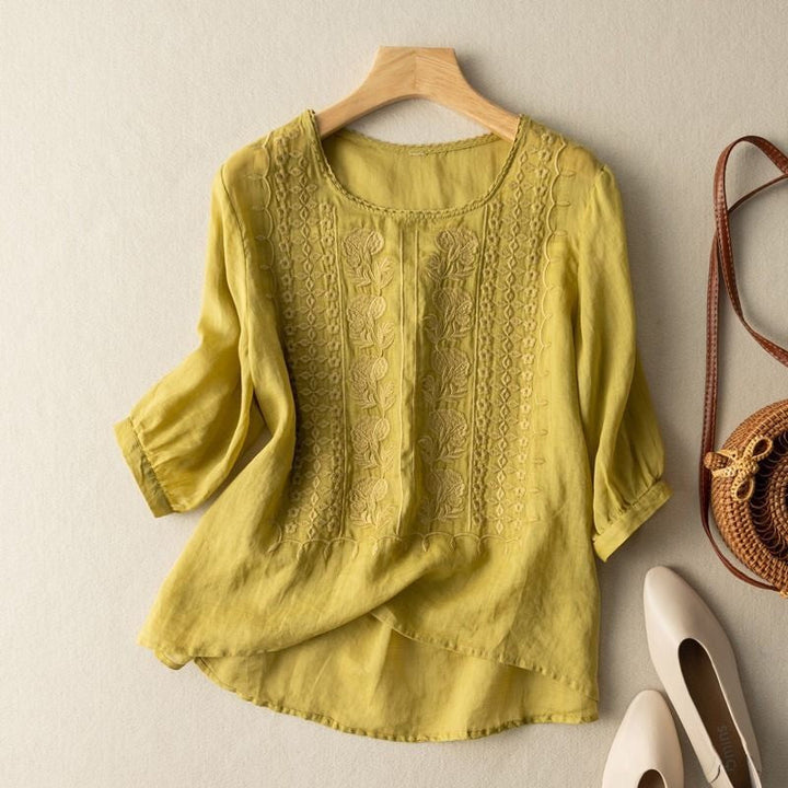 Duttini | Elegant Floral Relaxed Blouse for Effortless Elegance