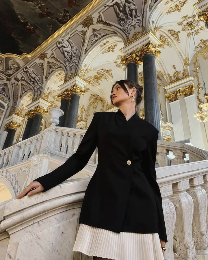 Duttini | Blazer Dress with Splicing Skirt