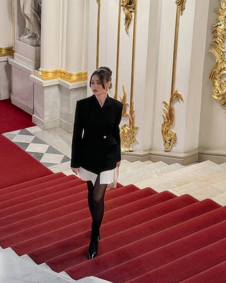 Duttini | Blazer Dress with Splicing Skirt