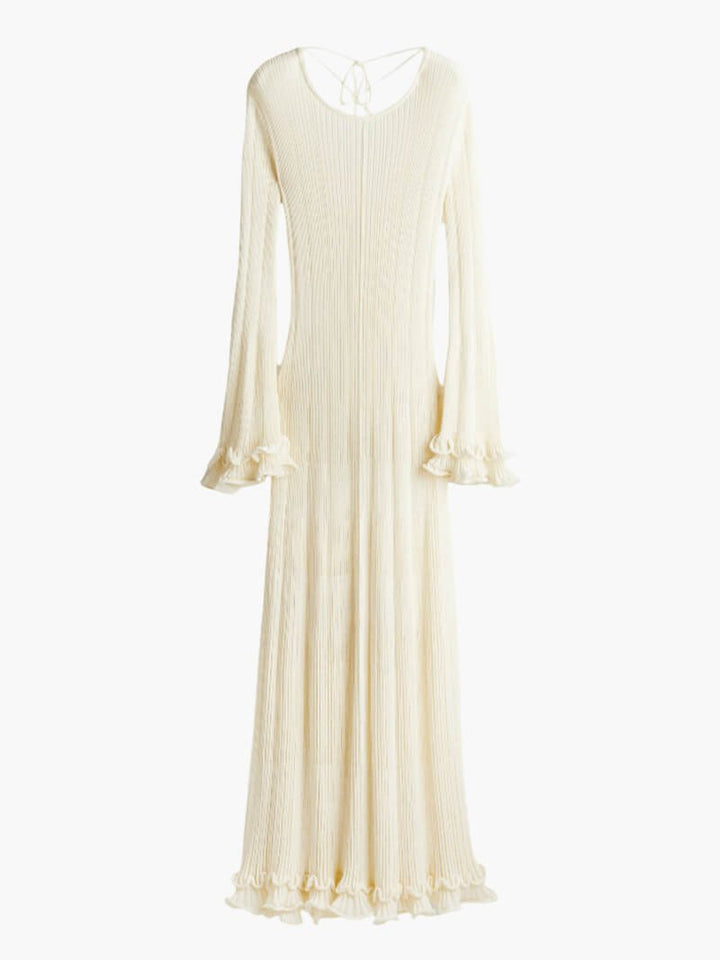 Duttini | Ribbed Linen-Blend Maxi Dress