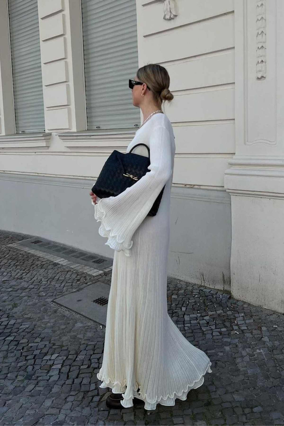 Duttini | Ribbed Linen-Blend Maxi Dress