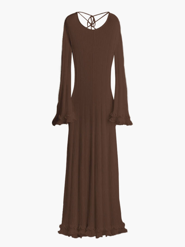 Duttini | Ribbed Linen-Blend Maxi Dress
