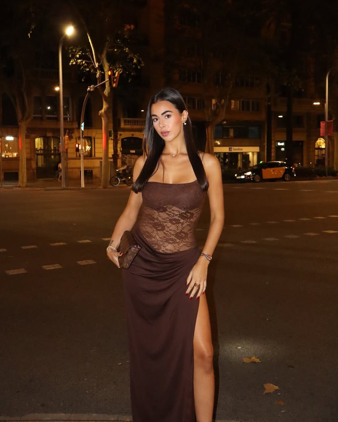 Duttini | One-Shoulder Lace Backless Maxi Dress