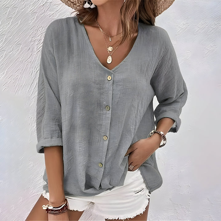 Duttini | Elegant Relaxed Button-Up Blouse for a Polished Look
