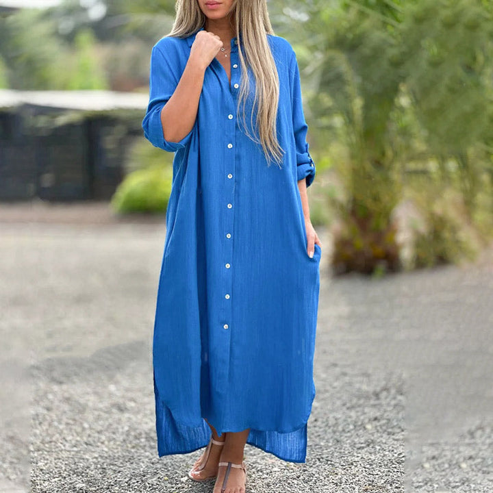 Duttini | Casual Button-Down Maxi Shirt Dress for a Polished Look