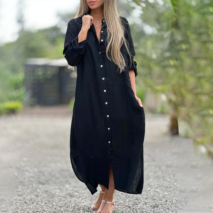 Duttini | Casual Button-Down Maxi Shirt Dress for a Polished Look