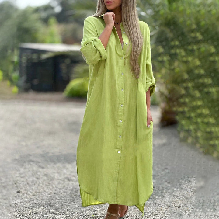Duttini | Casual Button-Down Maxi Shirt Dress for a Polished Look