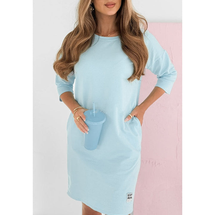 Duttini | Casual Sweatshirt Dress 3/4 Sleeve Mini Dress