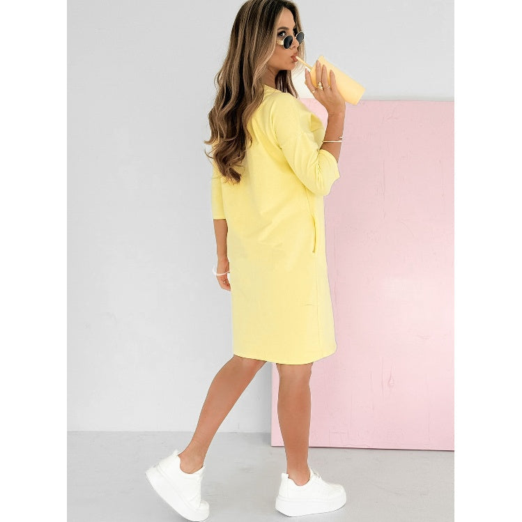 Duttini | Casual Sweatshirt Dress 3/4 Sleeve Mini Dress