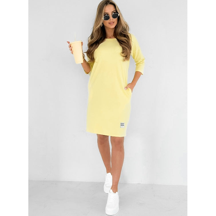 Duttini | Casual Sweatshirt Dress 3/4 Sleeve Mini Dress