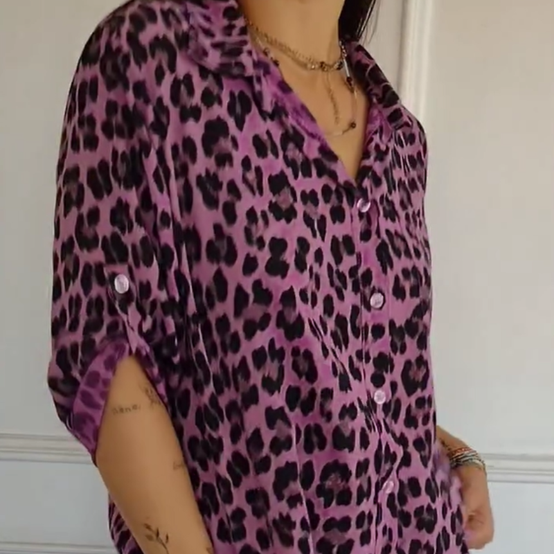 Duttini | Stylish Leopard Print Blouse for a Polished Look