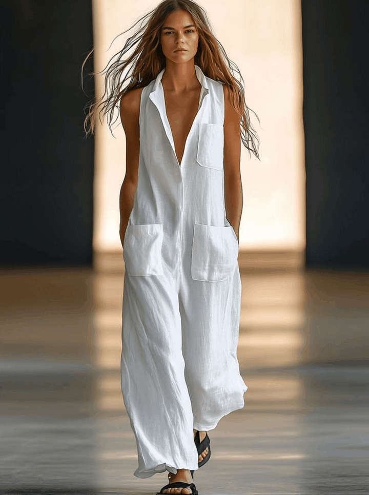 Duttini | Timeless Sleeveless Wide Leg Jumpsuit Made to Turn Heads