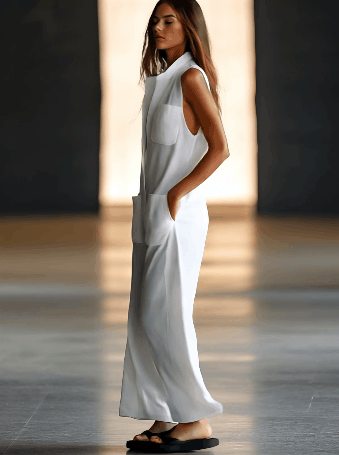 Duttini | Timeless Sleeveless Wide Leg Jumpsuit Made to Turn Heads