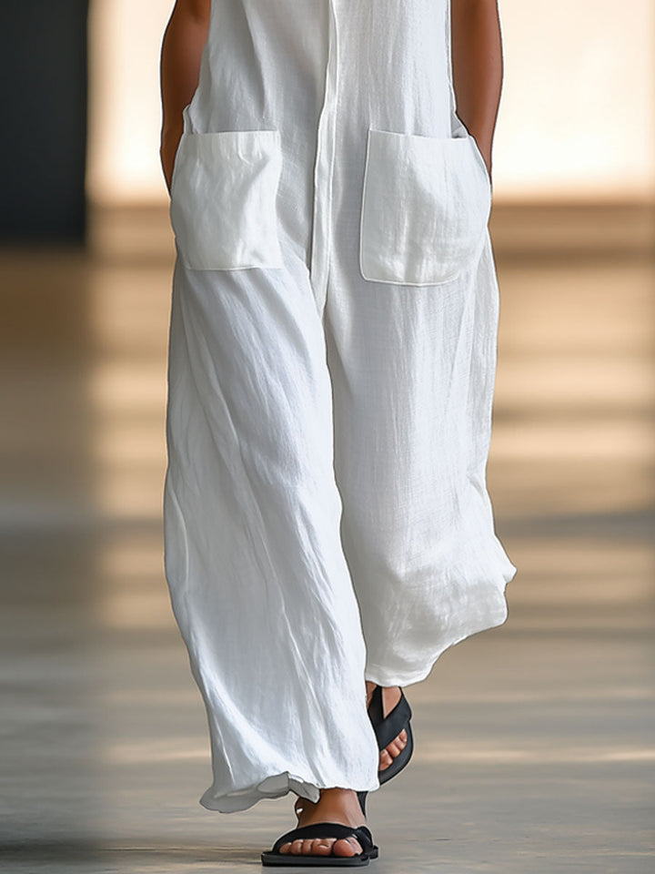 Duttini | Timeless Sleeveless Wide Leg Jumpsuit Made to Turn Heads