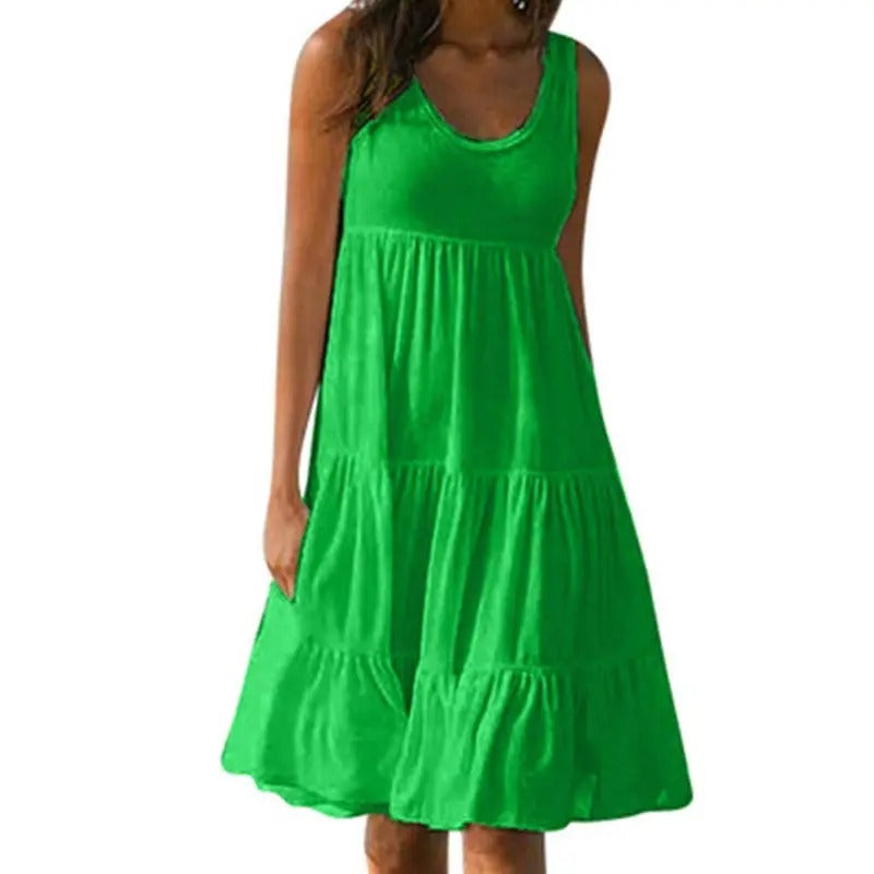 Duttini | Flowing Solid Bodycon Dress With Open Back with Graceful Drape