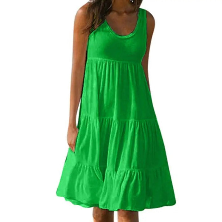 Duttini | Flowing Solid Bodycon Dress With Open Back with Graceful Drape