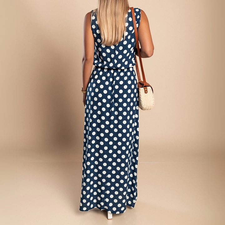 Duttini | Chic Polka Dot Maxi Dress in a Flattering Cut