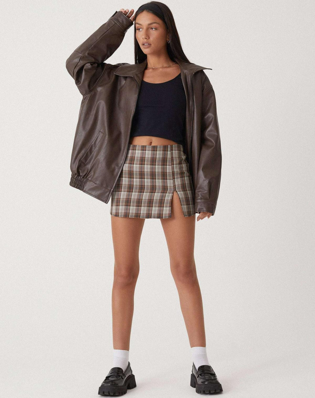 Duttini | Women’s Oversized Leather Bomber Jacket