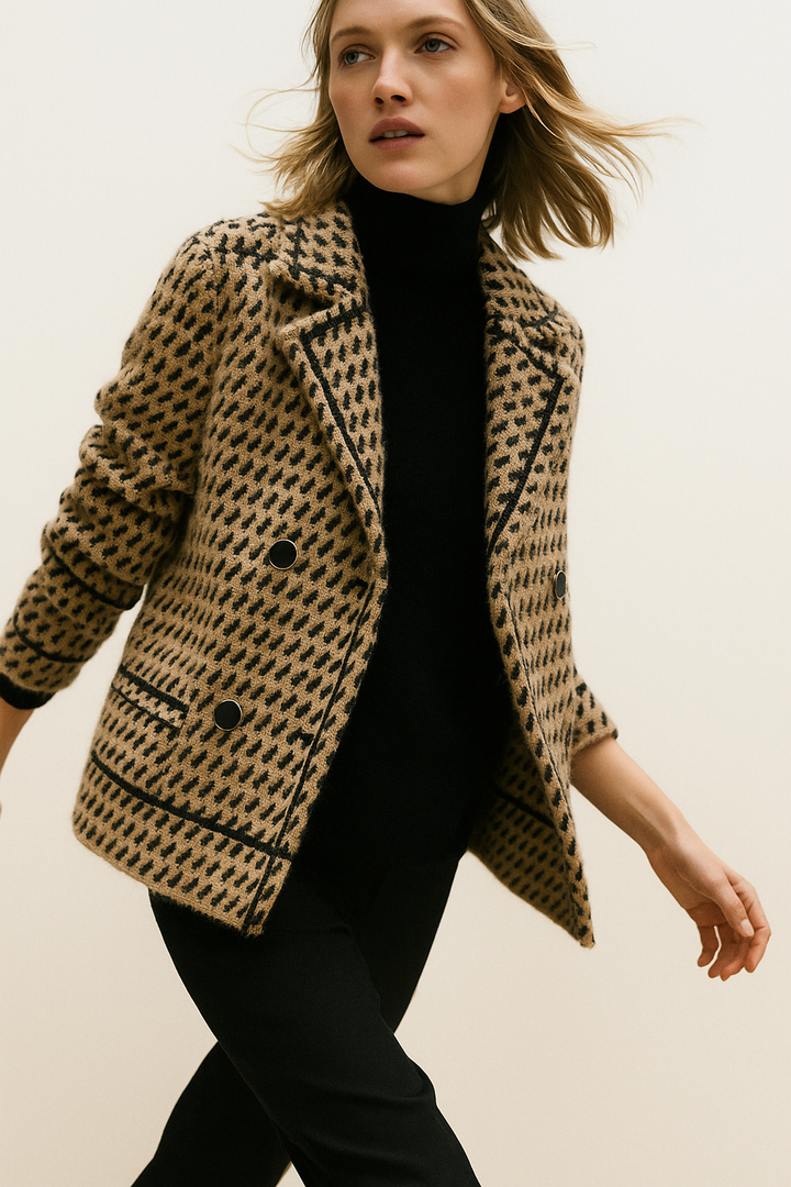 Duttini | Houndstooth Knit Jacket