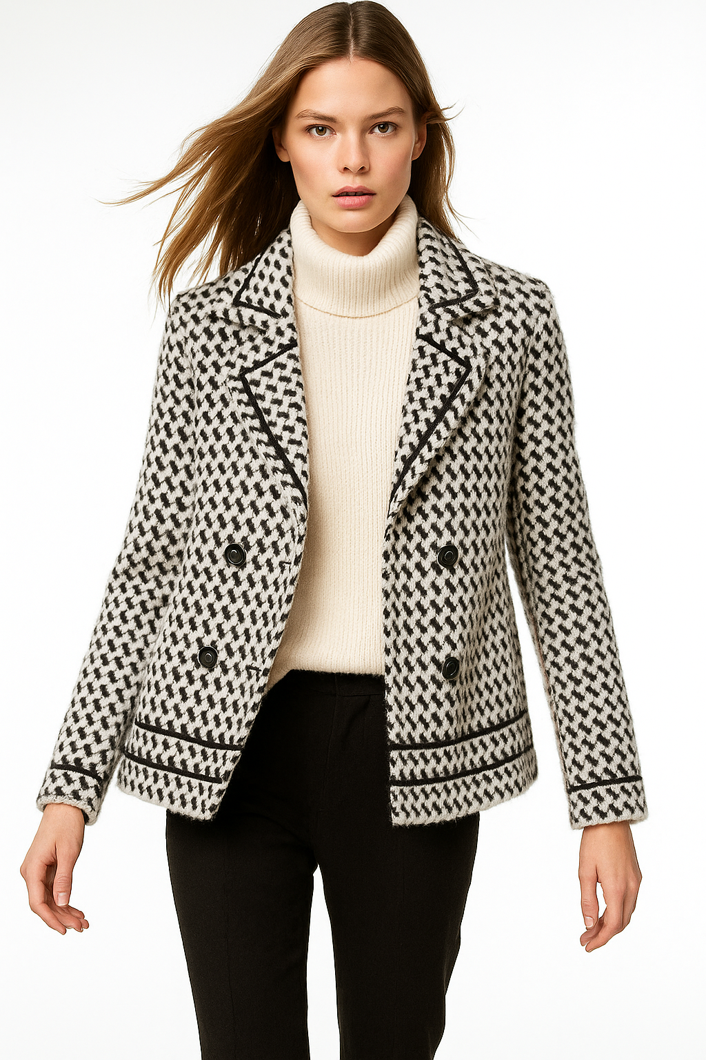 Duttini | Houndstooth Knit Jacket