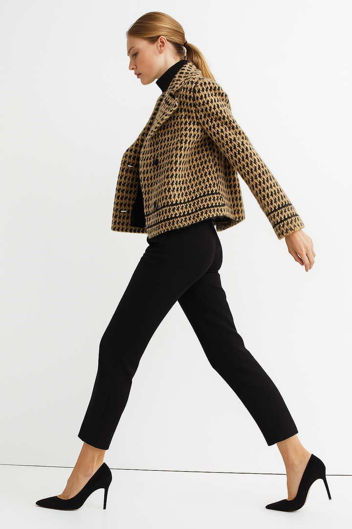 Duttini | Houndstooth Knit Jacket