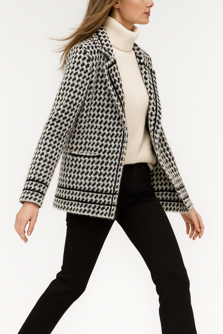 Duttini | Houndstooth Knit Jacket