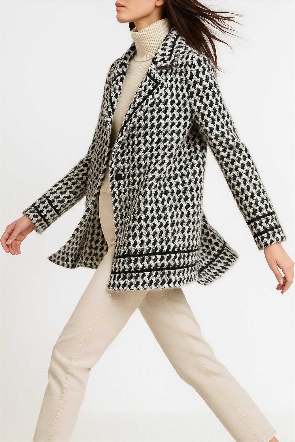 Duttini | Houndstooth Knit Jacket