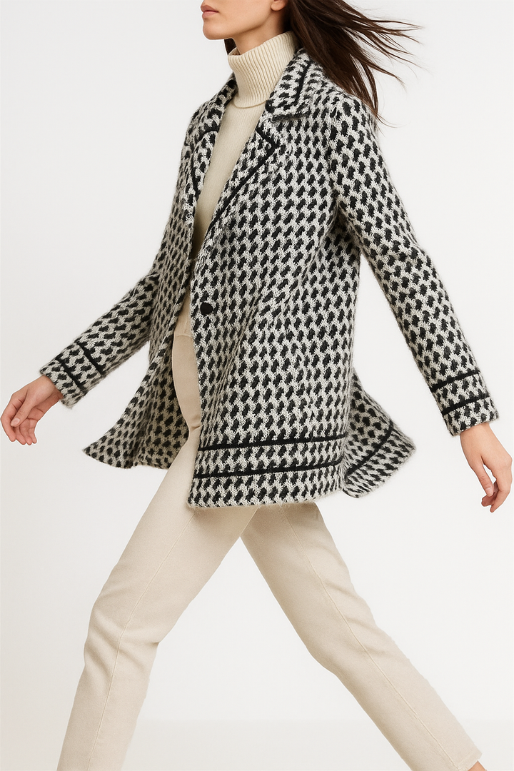Duttini | Houndstooth Knit Jacket
