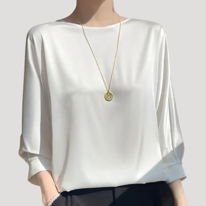 Duttini | Elegant Long Sleeve Relaxed Fit Blouse for Effortless Elegance