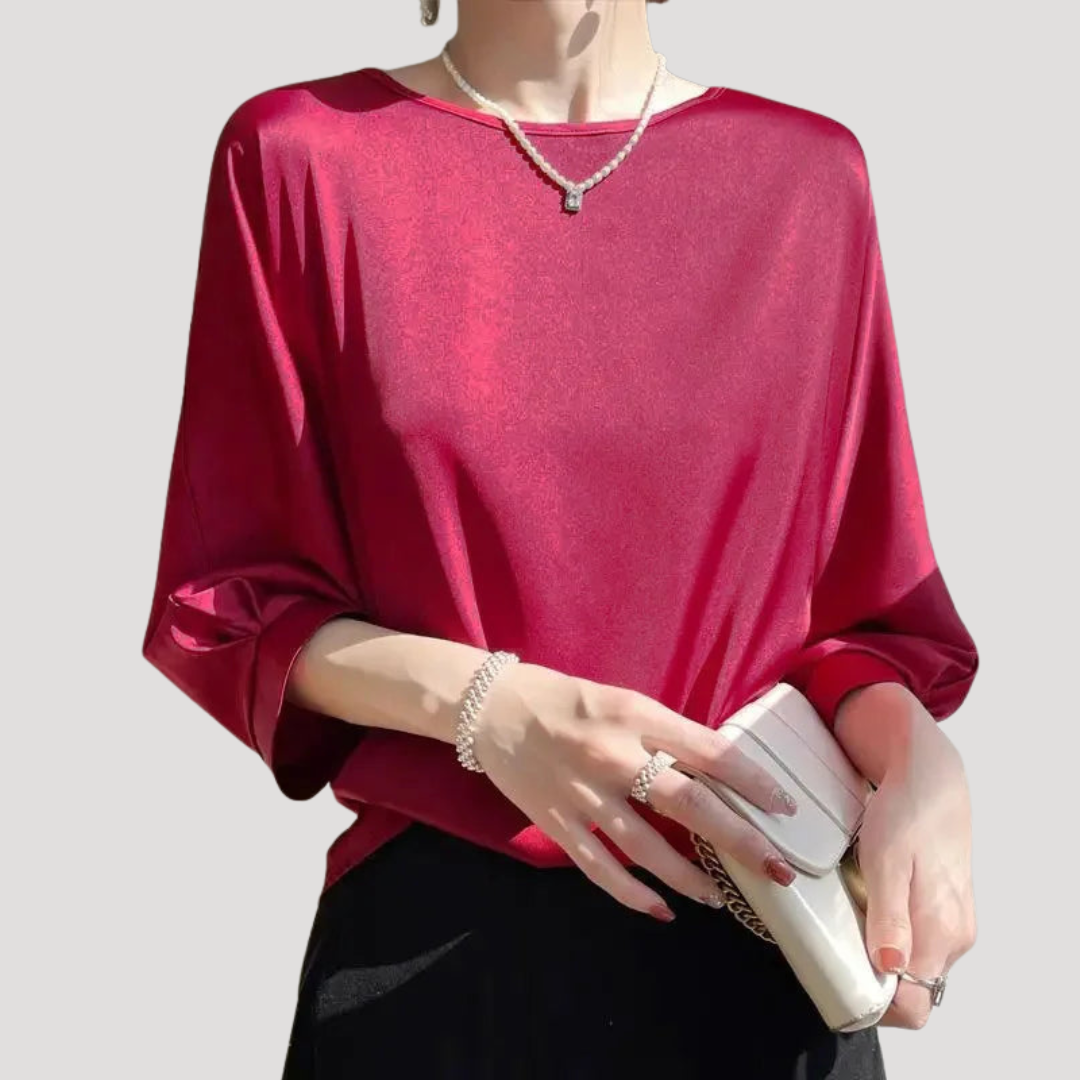 Duttini | Elegant Long Sleeve Relaxed Fit Blouse for Effortless Elegance
